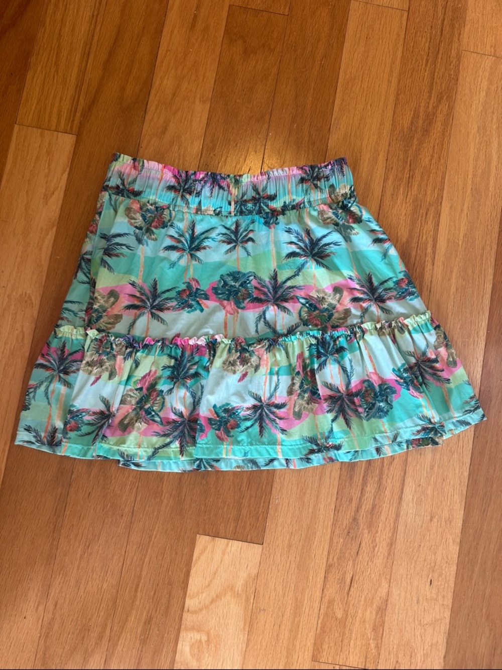 Tropical Print Mini Skirt